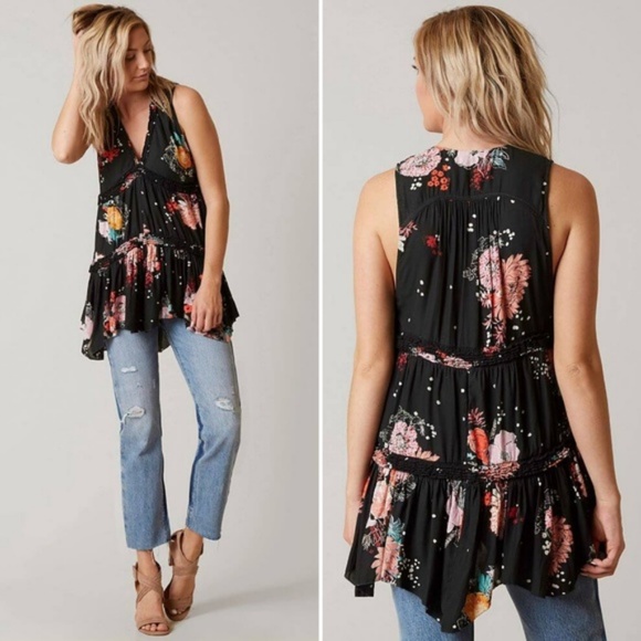 Free People Floral Tunic Size M - Picture 4 of 4